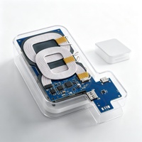 Transmisor de Carga Inalámbrica Qi de 15W con 3 Bobinas, Salida USB-A Tipo-C, PCBA, ODM, OEM, Tamaño Personalizado, Función para Soporte de Coche y Soporte de Teléfono