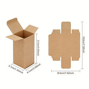 Boîte à <span class=keywords><strong>parfum</strong></span> en papier kraft brun, boîte pliante en carton ondulé, emballage personnalisé imprimé, boîte <span class=keywords><strong>d</strong></span>'expédition, boîte portable avec gaufrage - Product Image 3