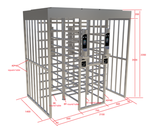 Personnalisation d'usine 304ss Rfid tourniquet Double porte étanche pleine hauteur tourniquet avec reconnaissance faciale pour le chemin de fer - Product Image 2