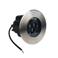 Luz LED Subterránea de Acero Inoxidable, IP67 Impermeable, 9W, Empotrada, 50kN, Luz Cálida 3000K, DMX512