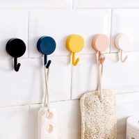 Crochets muraux autocollants imperméables sans perçage pour cuisine et salle de bain, lot de deux, pour petits espaces