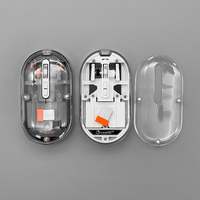 Desain baru Mouse nirkabel 2.4G MW-004TR, hadiah antarmuka USB Mini transparan 5D dapat diisi ulang untuk penggunaan di kantor