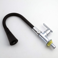 Robinet de cuisine moderne minimaliste en ABS électroplaqué avec extension articulée universelle, pulvérisation à deux vitesses, eau chaude et froide