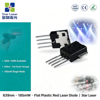 Diode laser rouge 2,65 V/3,0 V 300 mA, boîtier en résine plastique LCP à montage traversant pour lecteur de codes-barres, capteur, éclairage d'affichage