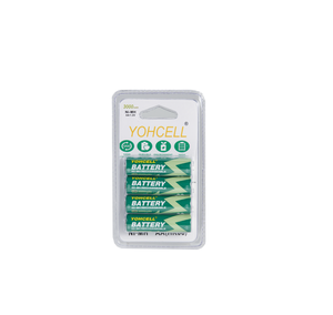 Yohcell 1200 chu kỳ <span class=keywords><strong>1.2V</strong></span> <span class=keywords><strong>Nimh</strong></span> 1100mAh AAA có thể sạc lại pin vỉ gói cho trẻ em xe điện & đèn pin đồ chơi - Product Image 1
