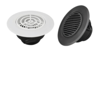 Rejilla de Ventilación Circular Ultrafina sin Marco, Preinstalada, con Salida de Aire Ajustable, Minimalista