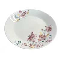 Ensemble de vaisselle en verre opale MK320 de haute qualité, résistant à la chaleur, avec décor floral blanc, pour boissons chaudes et froides, tasses à café.