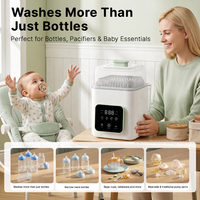 Stérilisateur-sécheur vapeur automatique 4-en-1 pour la maison et la garderie, machine à laver les biberons silencieuse de comptoir, vente en gros