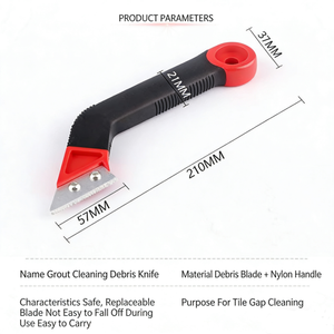 Outil de raclage de coulis Dingyue, acier inoxydable antirouille, lame tranchante, facile à utiliser, couteau à coulis pour <span class=keywords><strong>carrelage</strong></span> mural et de sol - Product Image 2