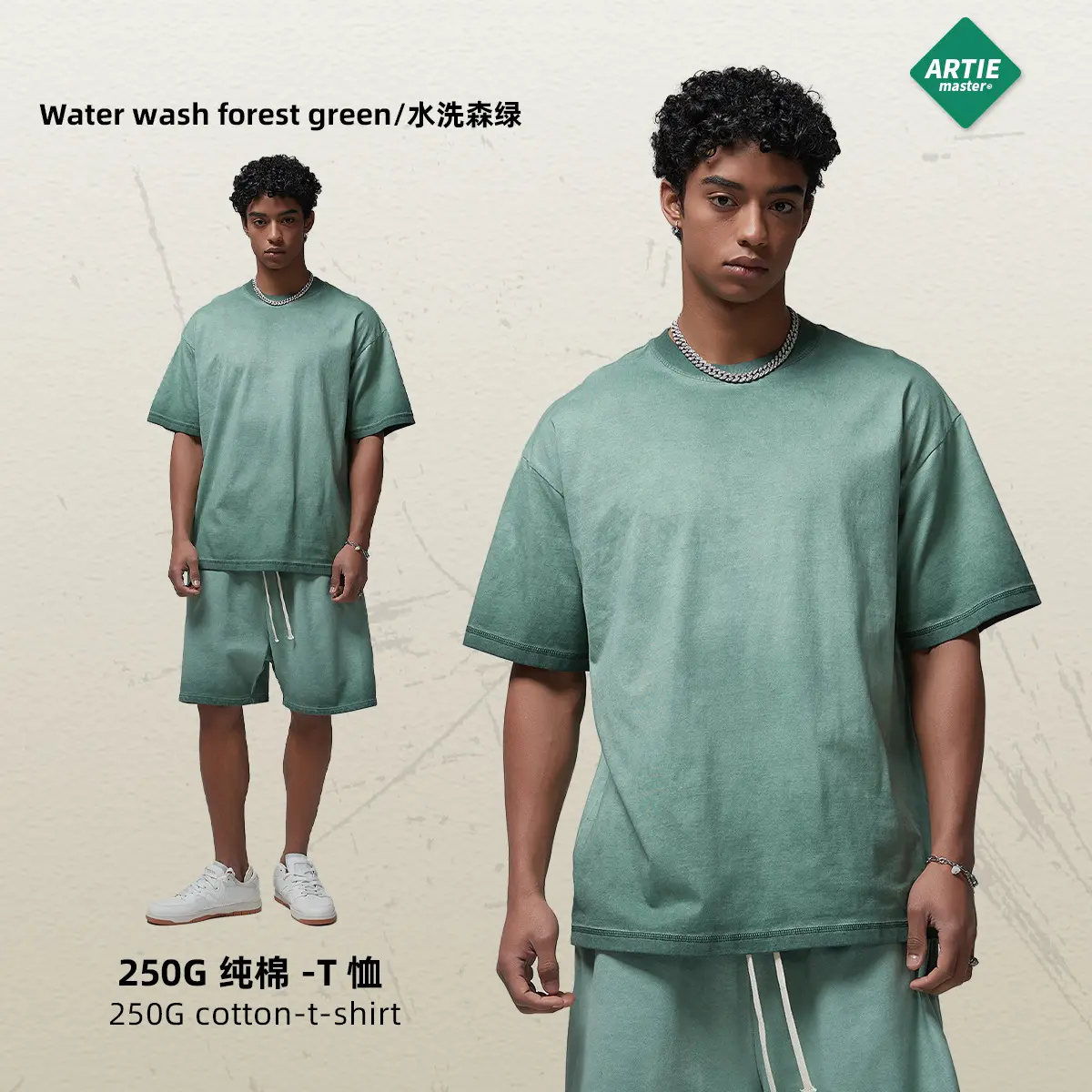 Pakaian pria | Kaus lengan pendek dicuci pria, baru 2024 Batik Retro putih kaus oblong