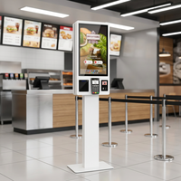 Kiosco de Autoservicio Android de 21.5 Pulgadas con Pantalla Táctil, Reconocimiento Facial y Terminal de Pago para Restaurantes