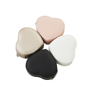 Heart Shaped Leather <b>Jewelry</b> <b>Box</b> with <b>Velvet</b> Lining for Rings Earrings Necklace Travel Friendly Storage Case Leather <b>Jewelry</b> <b>Box</b> - Product Image 1