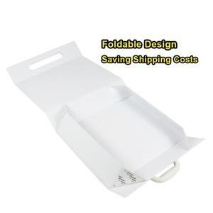 Boîte d'emballage cadeau pliable magnétique avec poignée, logo personnalisé, produit propre, boîtes personnalisées, valise durable - Product Image 1