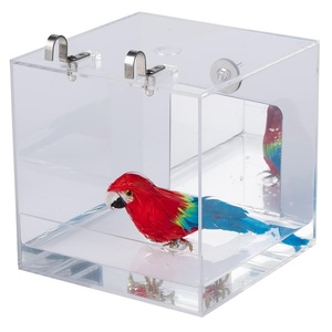 Groothandel Custom Duurzaam Transparant Vogel Papegaai Douchekooi Opknoping Vogel Bad Kooi Voor Kleine Vogel - Product Image 1
