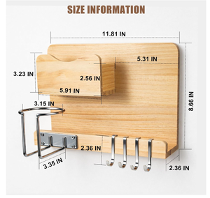 Étagère murale en bois personnalisée pour chevet, étagères flottantes pour lits superposés adolescents (filles et garçons) avec porte-gobelet flexible, organisateur d'accessoires de chambre - Product Image 2