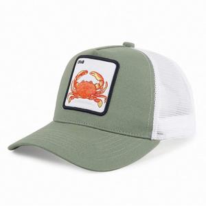 Wholesale Custom 5 Panels Mesh Snapback Trucker <b>Hats</b> Customized Embroidery Patch <b>Animal</b> Baseball Cap - Product Image 3