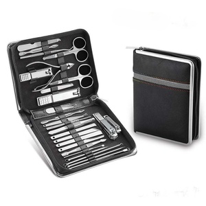 Ensemble de 26 coupe-ongles en acier inoxydable de haute qualité pour <span class=keywords><strong>pédicure</strong></span> et <span class=keywords><strong>manucure</strong></span> Sac à fermeture éclair Outil de beauté multi-usage Pince à cuticules - Product Image 2
