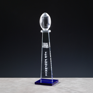 Nuevo Trofeo de Cristal MVP para Fútbol Americano, Copa de Fútbol de Cristal Transparente Personalizada para Campeones de Ligas - Product Image 3
