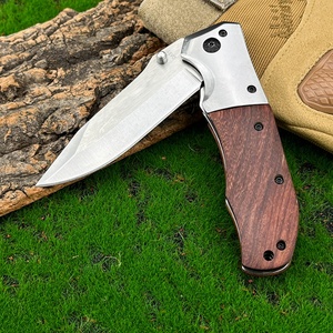 Couteau pliant DA51, couteau de poche industriel EDC, outil de camping en plein air, manche en bois, couteau à légumes/fruits, fabrication OEM, lame 5Cr13Mov - Product Image 4