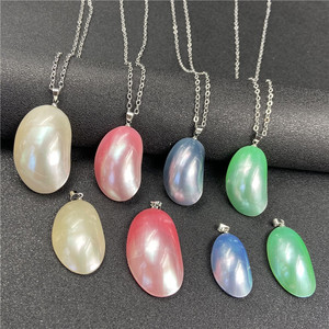 Collar con Colgante de Perla Mabe, Diseño de <span class=keywords><strong>Hada</strong></span> Tinker Bell, Estilo Romántico Francés, Diseño Simple y Moderno, Colorido - Product Image 1