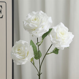 YOPIN-7660 Blanc Série Réaliste Simulation De Mariage Arrangement Floral Ivoire Blanc Rose Pivoine Fleurs Artificielles En Gros - Product Image 6