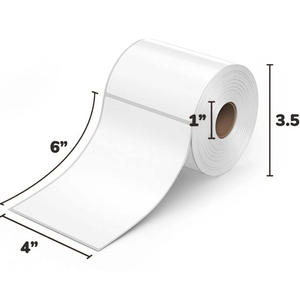 <span class=keywords><strong>Papel</strong></span> reciclable personalizado 100x150 etiquetas autoadhesivas 4x6 etiqueta térmica directa impermeable A6 pegatinas de guía para impresora Zebra - Product Image 1