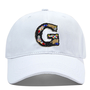 Casquette de baseball vintage noire multicolore avec alphabet anglais organique, personnalisable avec des noms, effet froissé, motif poney - Product Image 2
