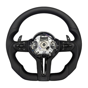 Volant en cuir intégral M Sport pour <span class=keywords><strong>BMW</strong></span> <span class=keywords><strong>M3</strong></span> F30 F35 F15 F16 F20 F21 F25 F26 M5 F10 F11 F06 F07 F12 F13 F01 E90 E71 <span class=keywords><strong>E80</strong></span> E70 - Product Image 1