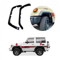 Garniture d'arche de roue noire pour Toyota Land Cruiser LC70 FJ76 LC71 LC76 LC78 LC79 SUV 2003-2027 Pièces de kit carrosserie tout-terrain