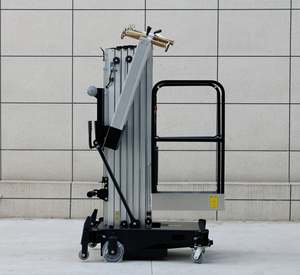 Lève-personne électrique à colonne unique, 150 kg, 6 m-10 m de hauteur, léger, en alliage d'aluminium, avec roue, certifié CE, télécommande suspendue - Product Image 5