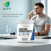 Créatine monohydrate micronisée pure en poudre 500g, supplément pré-entraînement premium pour la musculation, marque privée OEM pour adultes.
