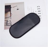 Étui de protection RFID pour clé de voiture, bloqueur de signal en cuir PU fibre de carbone, pochette porte-clés avec anneau