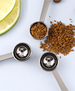Cuchara de café de acero inoxidable plateada, cuchara de té medidora de Metal de 2,5 ML y 5ML de varios tamaños personalizados aceptables - Product Image 6