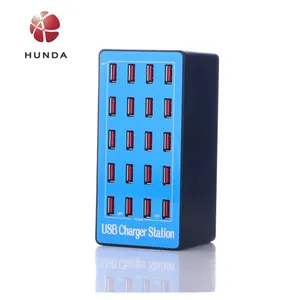 Usine de Shenzhen Vente en gros 80W 100W Ordinateur de bureau 20-usb chargeur station adaptateur, Boutique/Restaurant/école usb chargeur portable