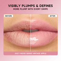 SheDiary Private Label OEM Gloss à lèvres brillant hydratant et repulpant à base d'huile, couleur pomme vintage 15ml