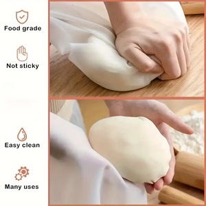 Sac à pétrir en silicone de qualité alimentaire, antiadhésif, facile à nettoyer, pour la fabrication de <span class=keywords><strong>pain</strong></span> et de pizza, sac à pétrir <span class=keywords><strong>sans</strong></span> <span class=keywords><strong>farine</strong></span>, 1,5 kg, 3 kg - Product Image 2