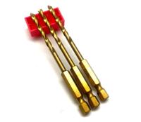BOMI BMX-1 jeu de mèches en acier rapide 1/ 4 pouces perceuse hélicoïdale à tige hexagonale pour bois métal aluminium fer