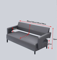 Canapé d'attente commercial de luxe léger de haute qualité HESHINE H269166 compact et étroit pour zones de repos, salons de coiffure, magasins de vêtements
