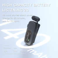 Headset Mono Single-Ear BT5.4 dengan Mic Terintegrasi, Layar LED, Fungsi Mute, untuk Kantor dan Mengemudi, Logo Kustom OEM ODM