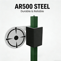 Cible de tir réactive durable en acier AR500 de 3/8 pouce avec plumes en plastique pour le tir en extérieur