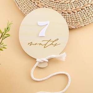 Cartes d'étape mensuelles en bois de qualité supérieure pour bébé avec signe d'<span class=keywords><strong>annonce</strong></span> Cadeaux de <span class=keywords><strong>grossesse</strong></span> et de douche de bébé - Product Image 6