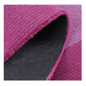 Tapis à boucle en laine rose 100% moderne fait à la main conception simple pour salon chambre bureau maison application de sol taille personnalisée - Product Image 4