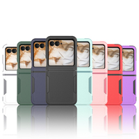 Pour Motorola Razr 2024/2025/Razr 60 Étui antichoc double couche TPU souple PC rigide Conception hybride Anti-empreintes digitales Dos mat