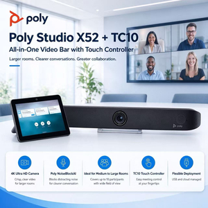 Poly <span class=keywords><strong>Studio</strong></span> X52 4K All-in-One Videoconferentiesysteem met TC10 Touch Controller - Product Image 1