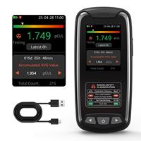 Monitor de Radón Portátil para el Hogar, Detector de Radón con Espectrometría Alfa, Sensor de Alta Precisión, 45 Días de Duración de la Batería, Modelo RM-62, Sonido+Luz