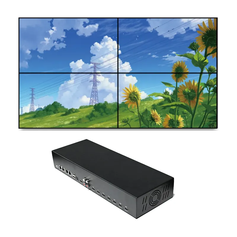 New Generation Flag 2x3 2x2 1x5 1x6 video wall controller and player with RS232 RS485 LAN HD-IN USB Optical and RK3588SOC