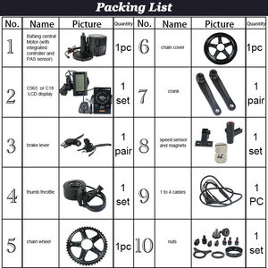 Bafang — Kit <span class=keywords><strong>moteur</strong></span> pédalier 8fun 48V, 750w avec batterie lithium hailong (BBS02/bbs02b), système de Conversion pour vélo électrique - Product Image 3