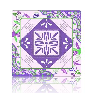 Tapis de sol antidérapants pour <span class=keywords><strong>Mahjong</strong></span> <span class=keywords><strong>en</strong></span> gros, avec motifs violets <span class=keywords><strong>en</strong></span> forme carrée, adaptés aux jeux de <span class=keywords><strong>Mahjong</strong></span>. - Product Image 1