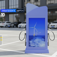 Station de recharge pour véhicules électriques commerciaux NECS 44 kW AC, type 2, solution de recharge pour hôtels, IP54, résistante aux intempéries, entrée 400 V, modèle 3016, nouvelle.