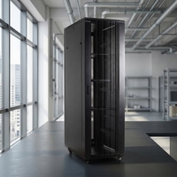 Rak Server Kabinet Jaringan Pusat Data Berdiri Lantai Baja 19U 800*800mm Tersedia